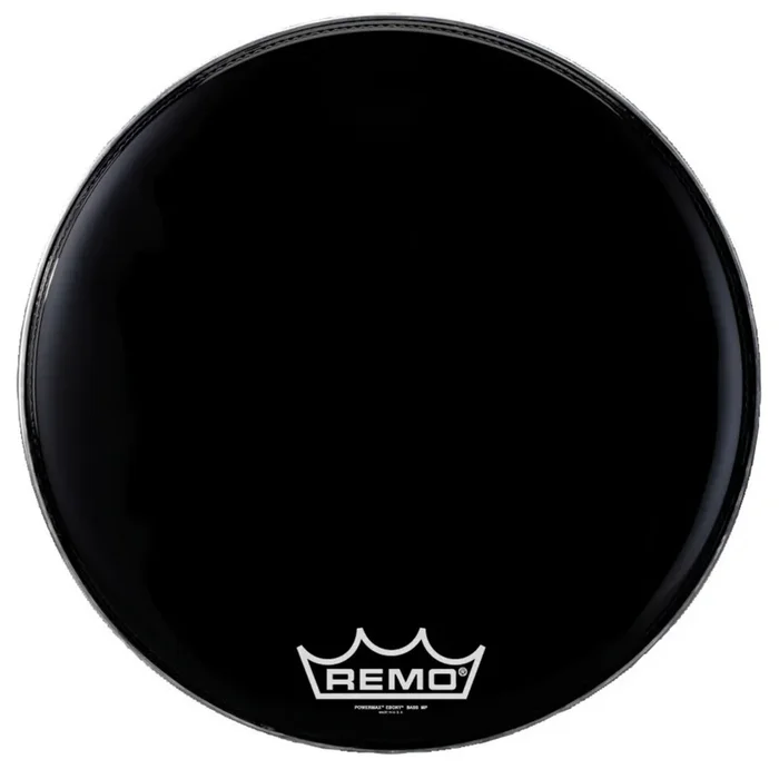 Remo 20″ Powermax 2 Ebony Crimplock Marching Bass Drum Head