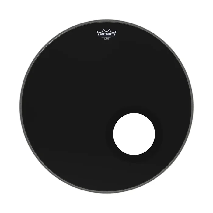 Remo 22″ Powerstroke P3 Ebony Bass Drumhead – 5″ Black DynamO