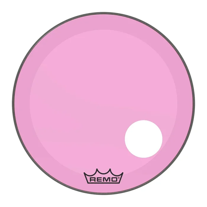 Remo 24″ Powerstroke P3 Colortone Pink Bass Drumhead w/5″ Offset Hole