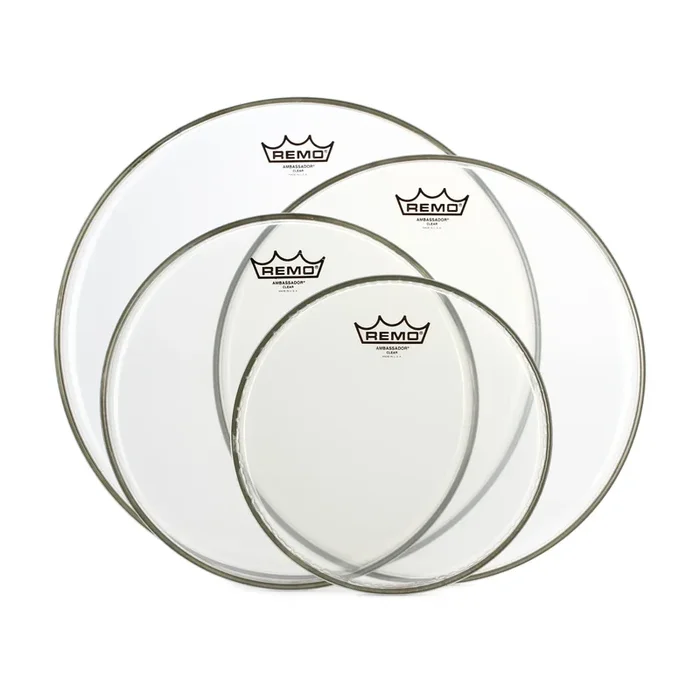 Remo Ambassador Clear 4-Piece Tom Pack 10″-12″-14″ & 16″