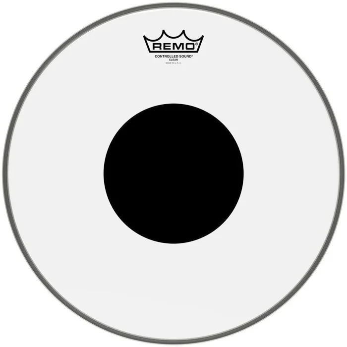 Remo Controlled Sound Black Dot Drumhead – Clear Marching Drum Head