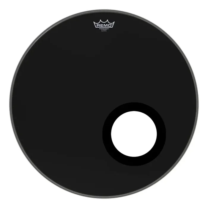 Remo Powerstroke P3 Ebony Bass Drumhead 18″ w/5″ DynamO