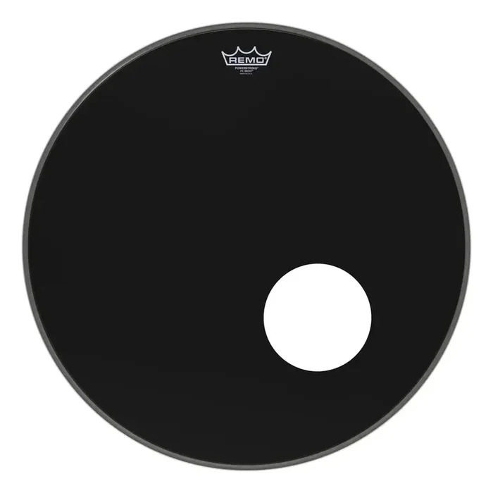 Remo Powerstroke P3 Ebony Bass Drumhead 20″ w/Offset Port