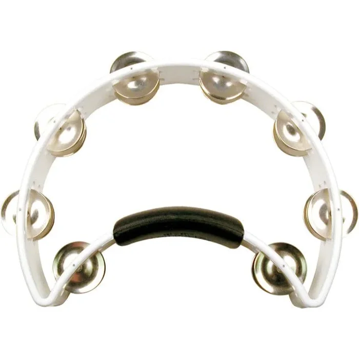 Rhythm Tech Tambourine White Nickel Jingles
