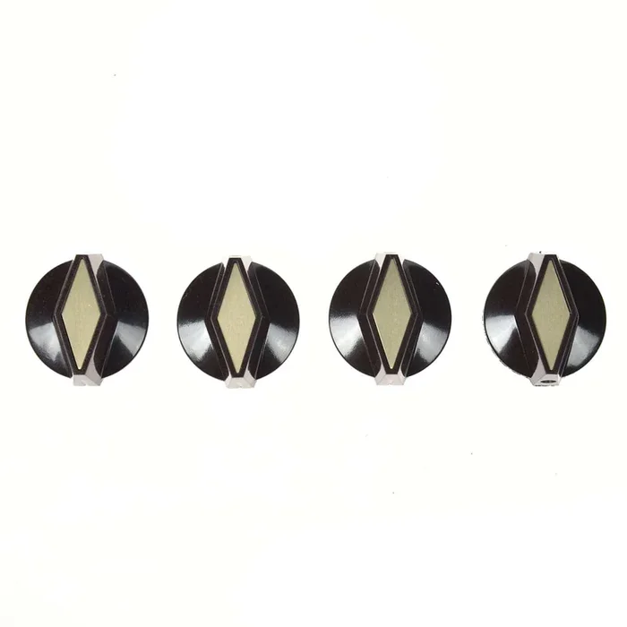 Rickenbacker Parts Knobs Vintage TV Style Brown and Gold (Set of 4)