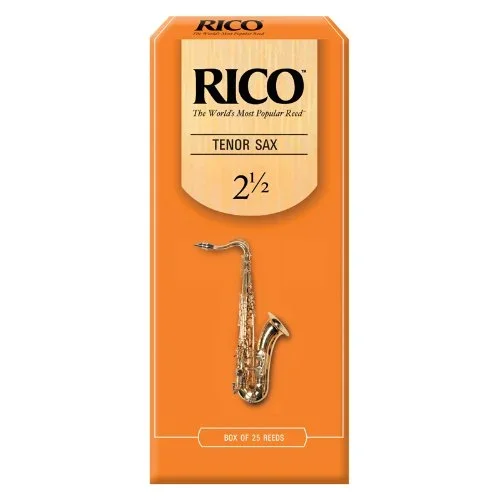 Rico Tenor Sax Reeds, Strength 2.5, 25-pack