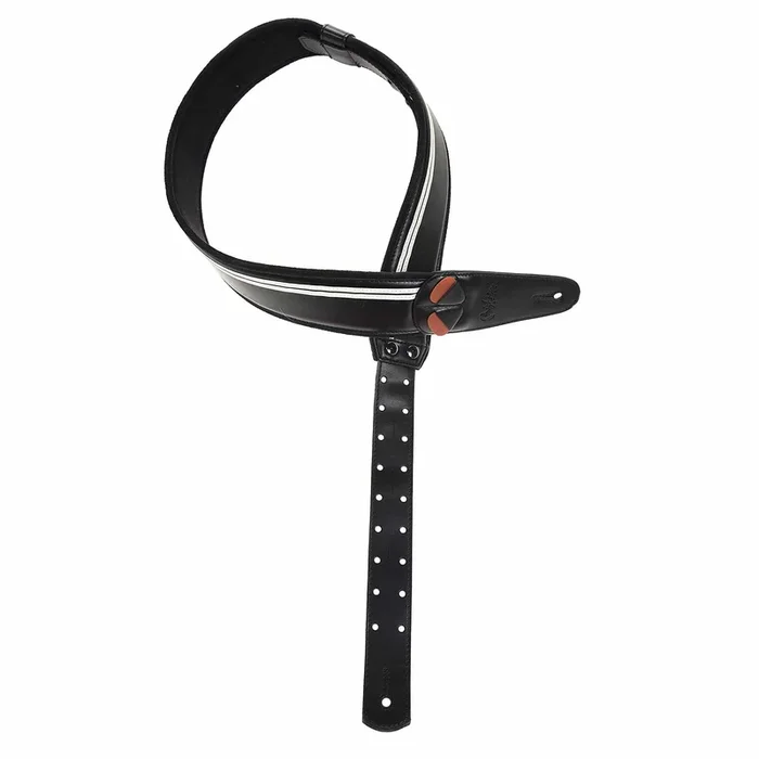RightOn! Mojo Race Black Vegan Guitar Strap