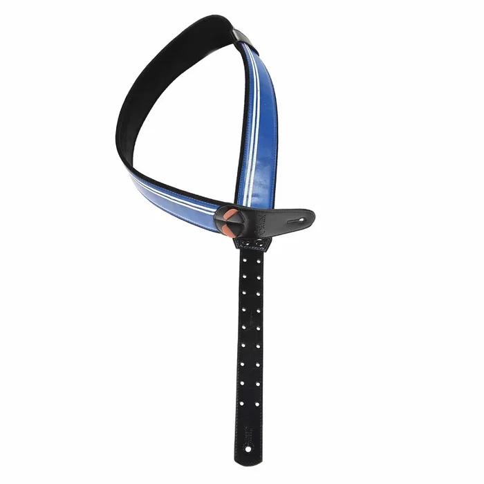 RightOn! Mojo Race Blue Vegan Guitar Strap