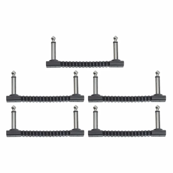 RockGear RockBoard Flat Patch Bender Connector 7.5cm (2.93″) 5 Pack Bundle