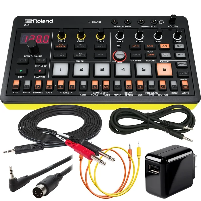 Roland Aira Compact P-6 Creative Sampler POWER & CABLE KIT