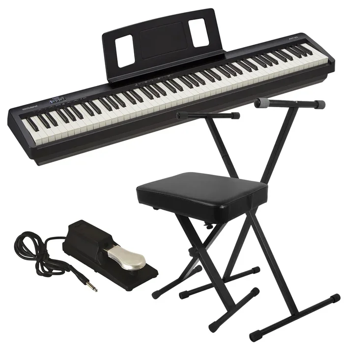 Roland FP-10 Digital Piano – Black KEY ESSENTIALS BUNDLE