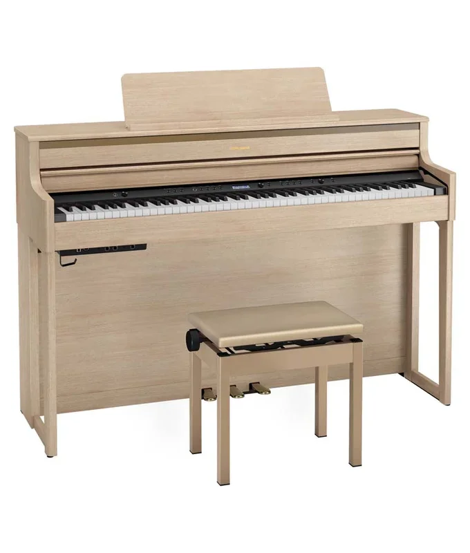 Roland HP704 Digital Piano Kit w/ Stand and Bench – Light Oak