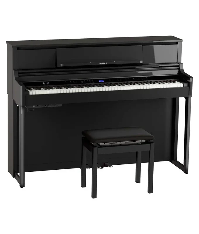 Roland LX-5 Digital Upright Piano w/ Bench and Stand – Polished Ebony