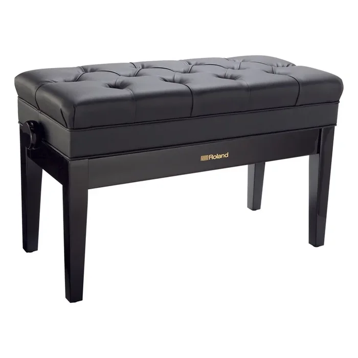 Roland RPB-D500 Duet Piano Bench with Storage Compartment (Polished Ebony)