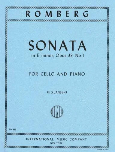 Romberg, Sonata in E Minor Op. 38 No. 1 for Cello and Piano (IMC)