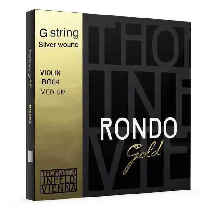 Rondo Gold violin G string, silver wound, medium, by Thomastik-Infeld, Austria