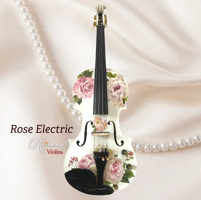 Rose Electric Acoustic White 3/4 Violin Outfit