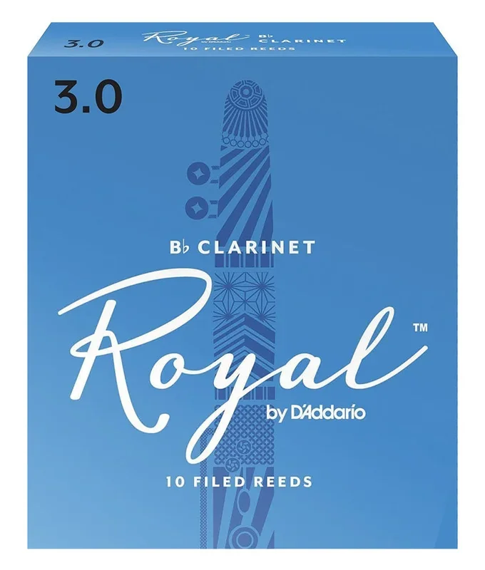 Royal by D’Addario RCB1030 Bb Clarinet Reeds, 3.0 Strength – 10 pack