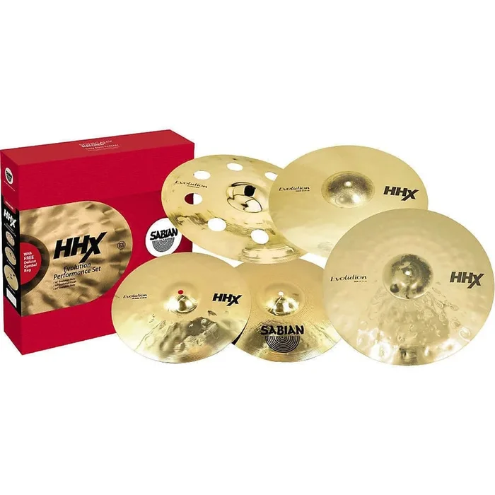 Sabian HHX Evolution Promo Cymbal Set Brilliant 14/16/20 w/FREE 18″