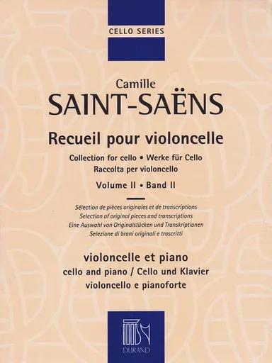 Saint-Saens, C: Collection for Cello, Vol. 2 (cello and piano)