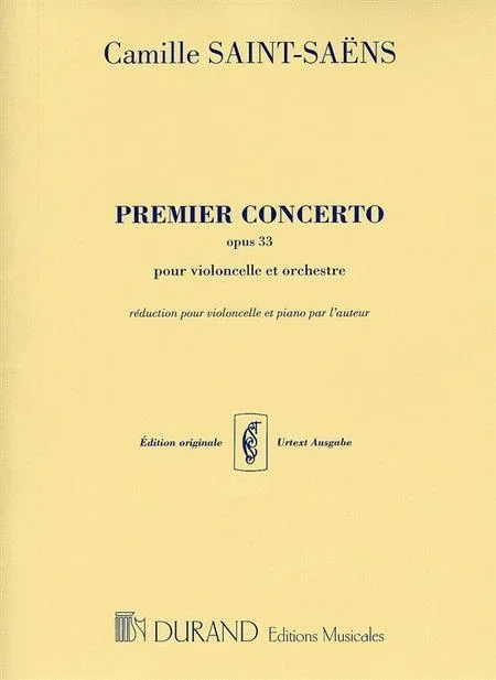 Saint Saens, Concerto in A Minor Op. 33 No. 1 for Cello and Piano (Durand)