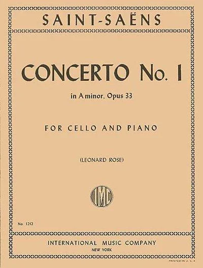 Saint Saens, Concerto in A Minor Op. 33 No. 1 for Cello and Piano (IMC)