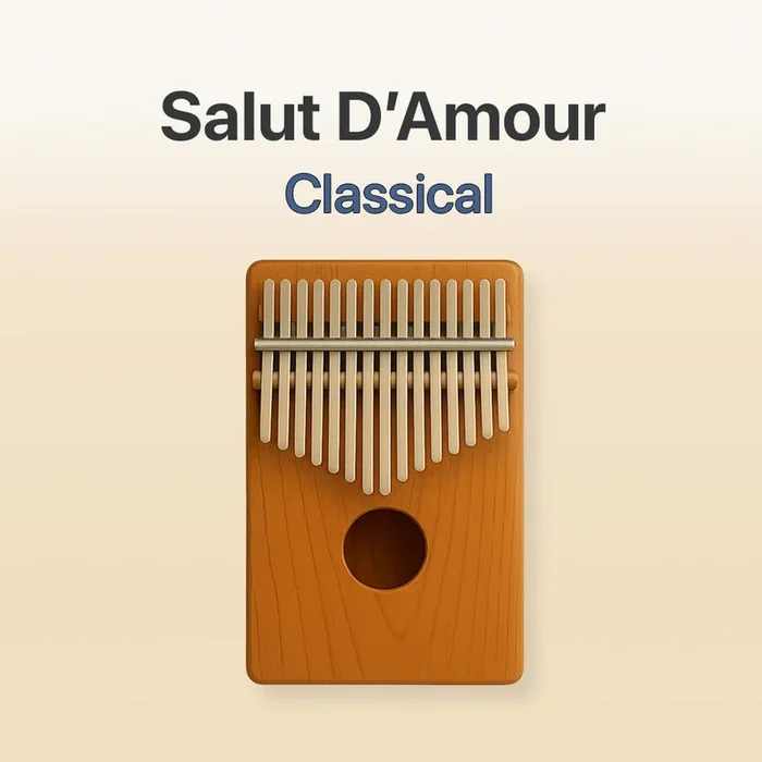 Salut d-Amour – 17 Note Kalimba tab