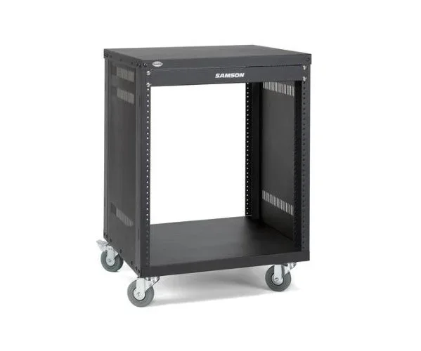 Samson SRK12 12-Space Steel Studio Rack with 3″ Casters