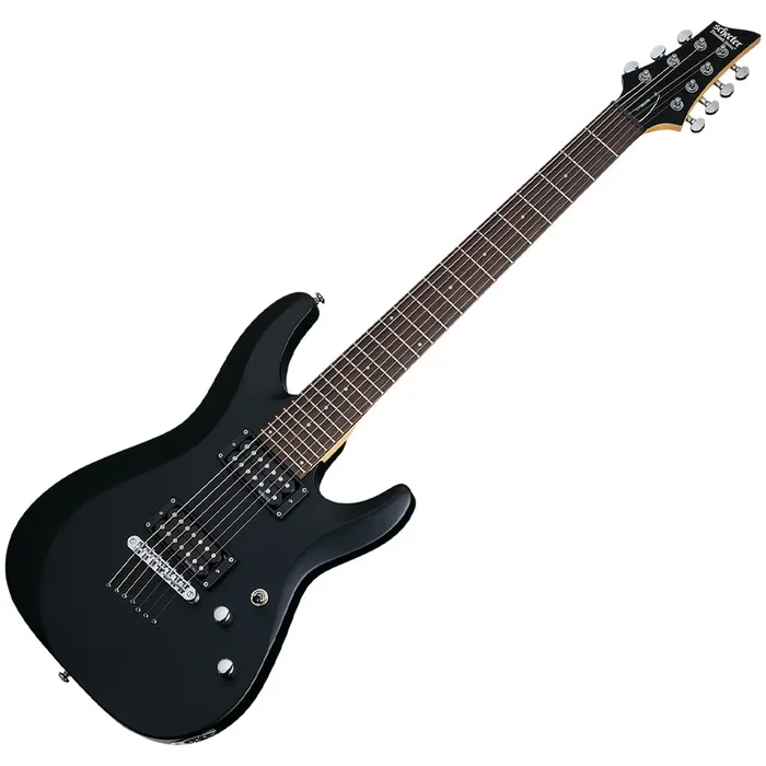 Schecter C-7 Deluxe Series 7-String Guitar – Satin Black
