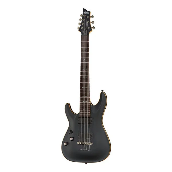 Schecter Demon 7 Left Handed Electric Guitar – Satin Black