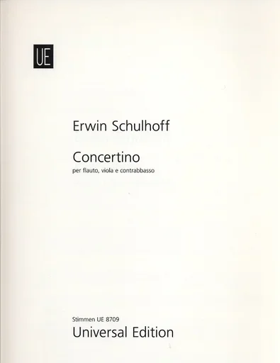 Schulhoff, E.: Concertino (Flute, Viola, and Double Bass)