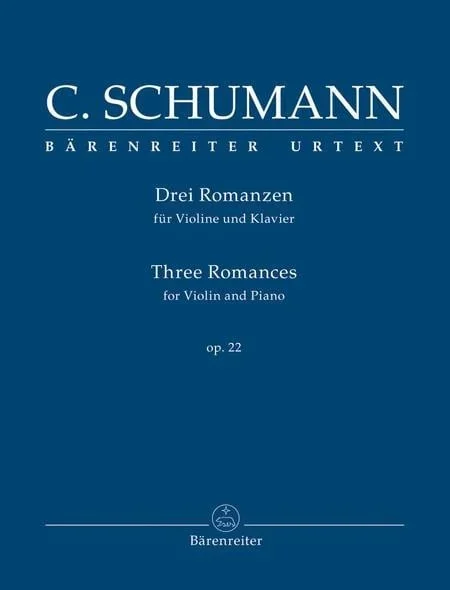 Schumann, Clara (Ross): Three Romances for Violin & Piano, op. 22, Barenreiter