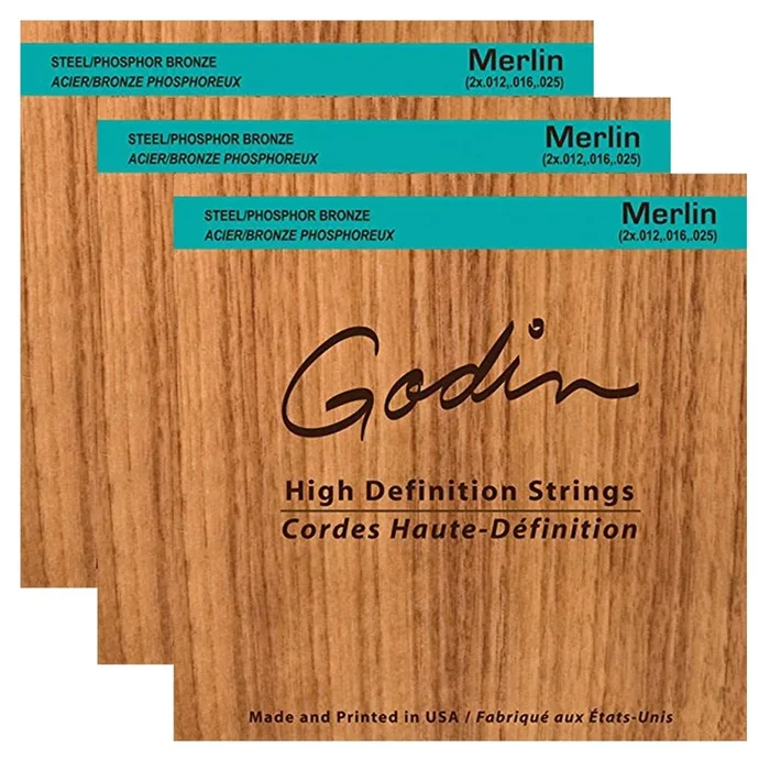 Seagull Merlin High-Definition Strings 12-25 (3 Pack Bundle)