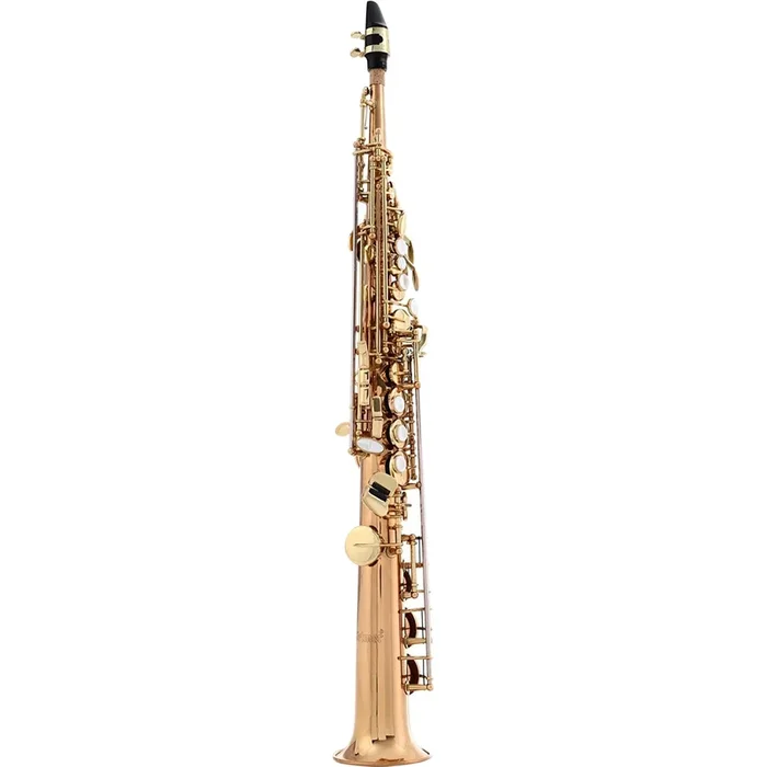 Selmer SSS411 Soprano Saxophone – Rose Brass Body with Yellow Brass Keys