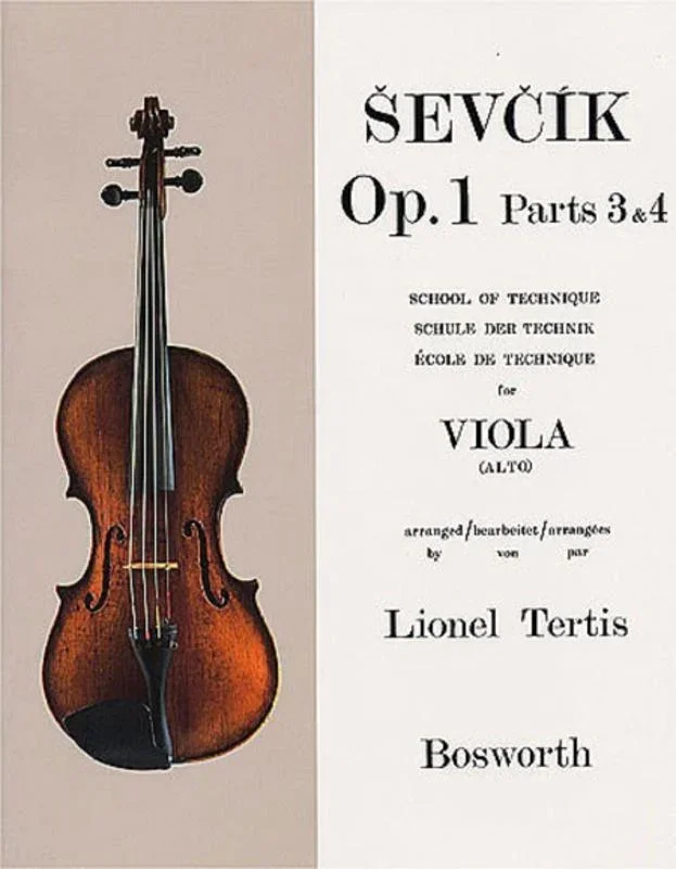 Sevcik, Op. 1 Parts 3 and 4 for Viola (Bosworth)