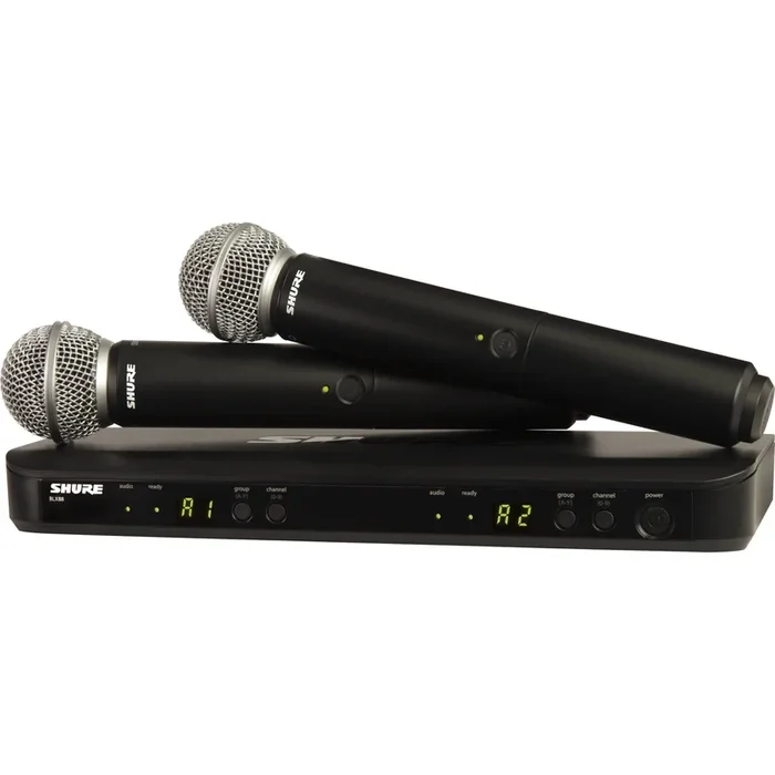 Shure BLX288/SM58 Dual Channel Wireless Handheld Mic System – H11 Band