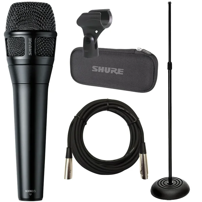 Shure Nexadyne 8/S Supercardioid Dynamic Vocal Microphone STAGE PAK