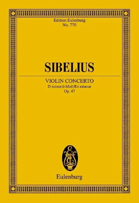 Sibelius, Concerto in D Minor Op. 47 for Violin Study Score (Eulenburg)