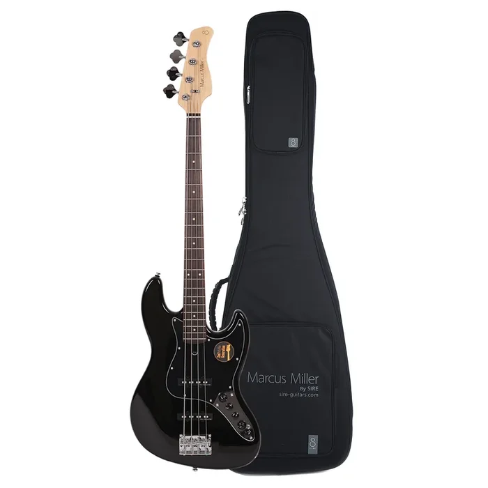Sire Marcus Miller V3 4-String Black (2nd Gen) and Sire Gig Bag Bundle