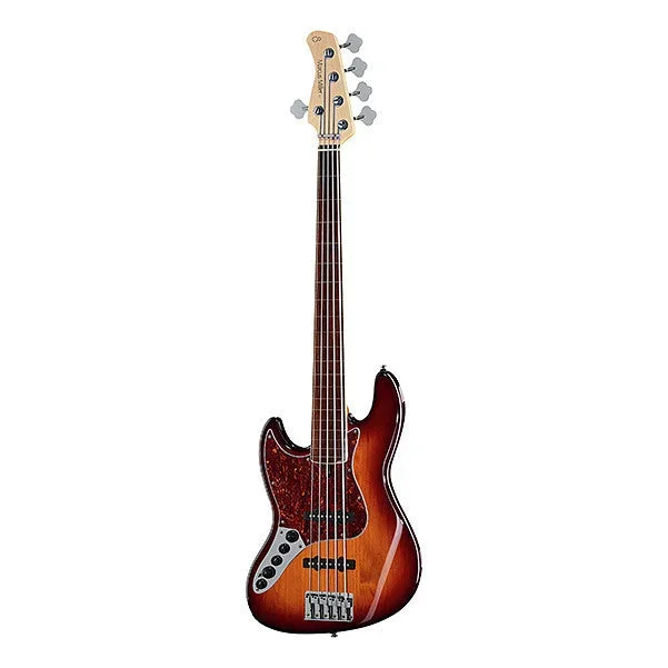 Sire Marcus Miller V7 5-Strings LH Alder Fretless Bass Guitar – Tobacco Sunburst