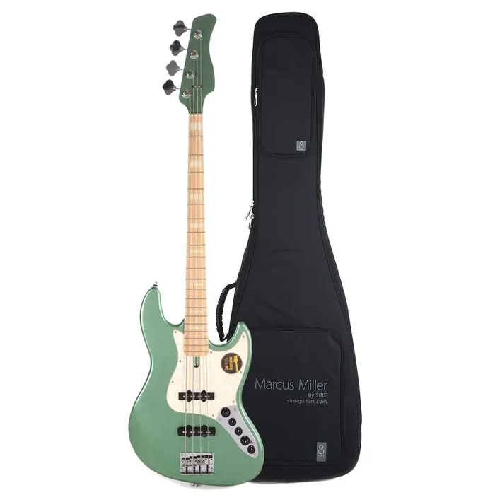 Sire Marcus Miller V7 Swamp Ash 4-String Sherwood Green (2nd Gen) and Sire Gig Bag Bundle