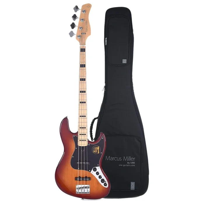 Sire Marcus Miller V7 Vintage Alder 4-String Tobacco Sunburst (2nd Gen) and Sire Gig Bag Bundle