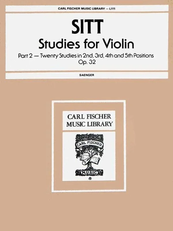 Sitt, 100 Studies Op. 32 Book 2 for Violin (Fischer)