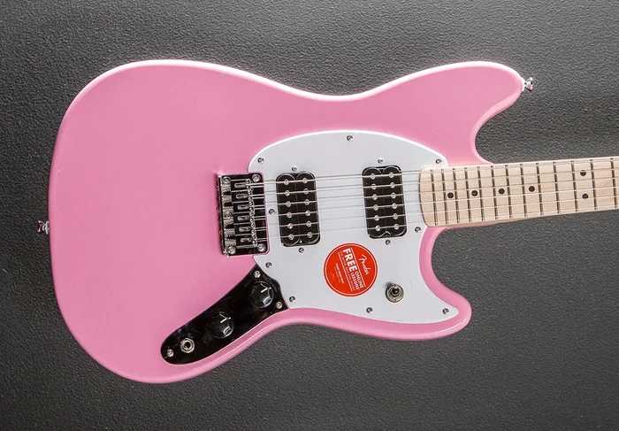 Sonic Mustang HH – Flash Pink w/Maple