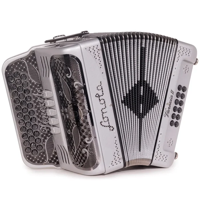 Sonola Venezia II Accordion 5 Switch FBE Silver Glitter with Black