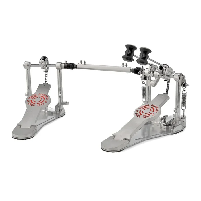 Sonor 2000 Series Double Pedal – Silver Lacquer Coating