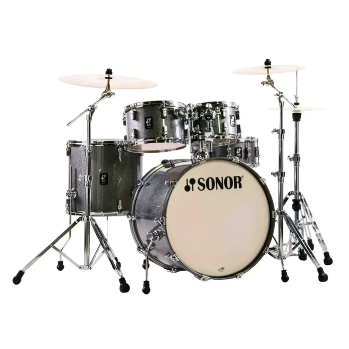 Sonor AQ2 Series Stage 5-Piece Shell Pack with 4000 series Hardware – Titanium Quartz