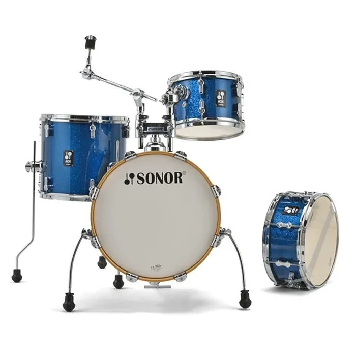 Sonor AQX 4pc Jungle Drum Set Blue Ocean Sparkle