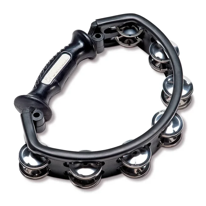 Sonor Black Tambourine With Handle – Steel Jingles