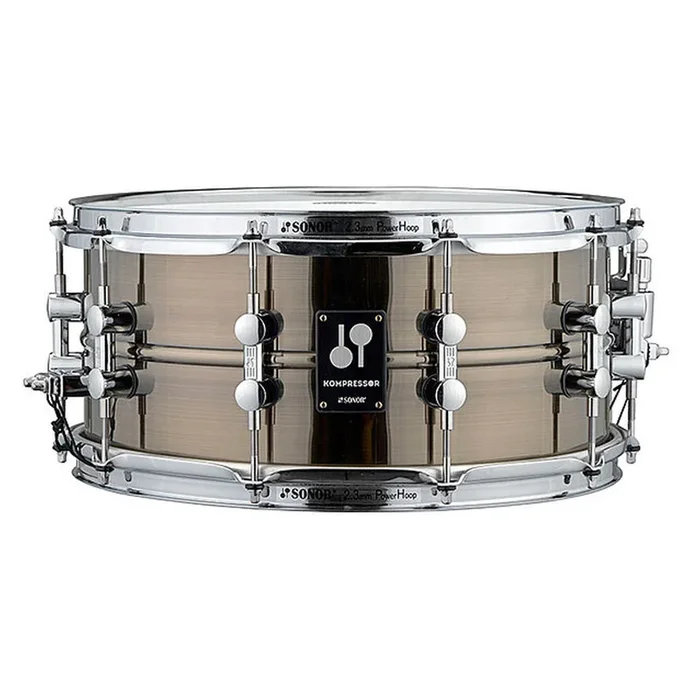 Sonor Kompressor 14″x6.5″ Brass Snare Drum – Black Nickel Plated